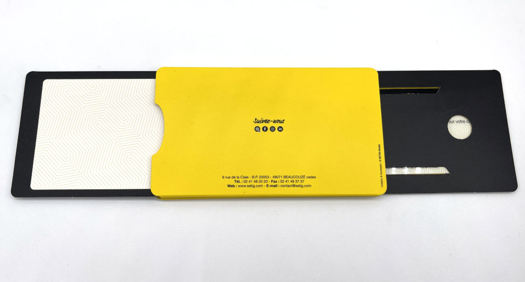 Étui porte carte à double ouverture